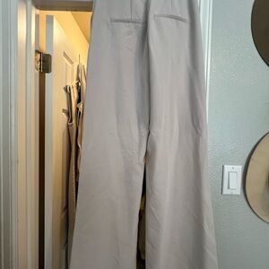 Elegant Cream Wide-Leg Pants